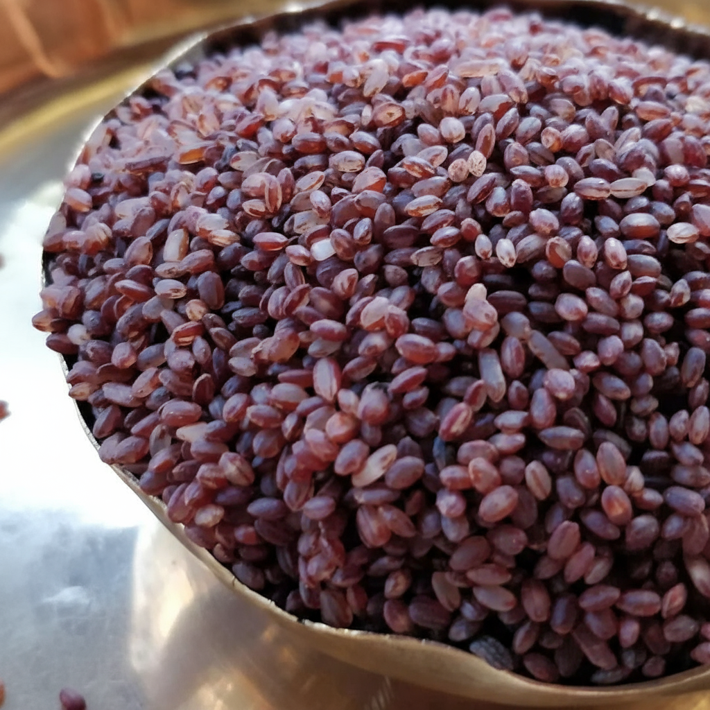 Unpolished Whole Grain Organic Kuruva Red Rice