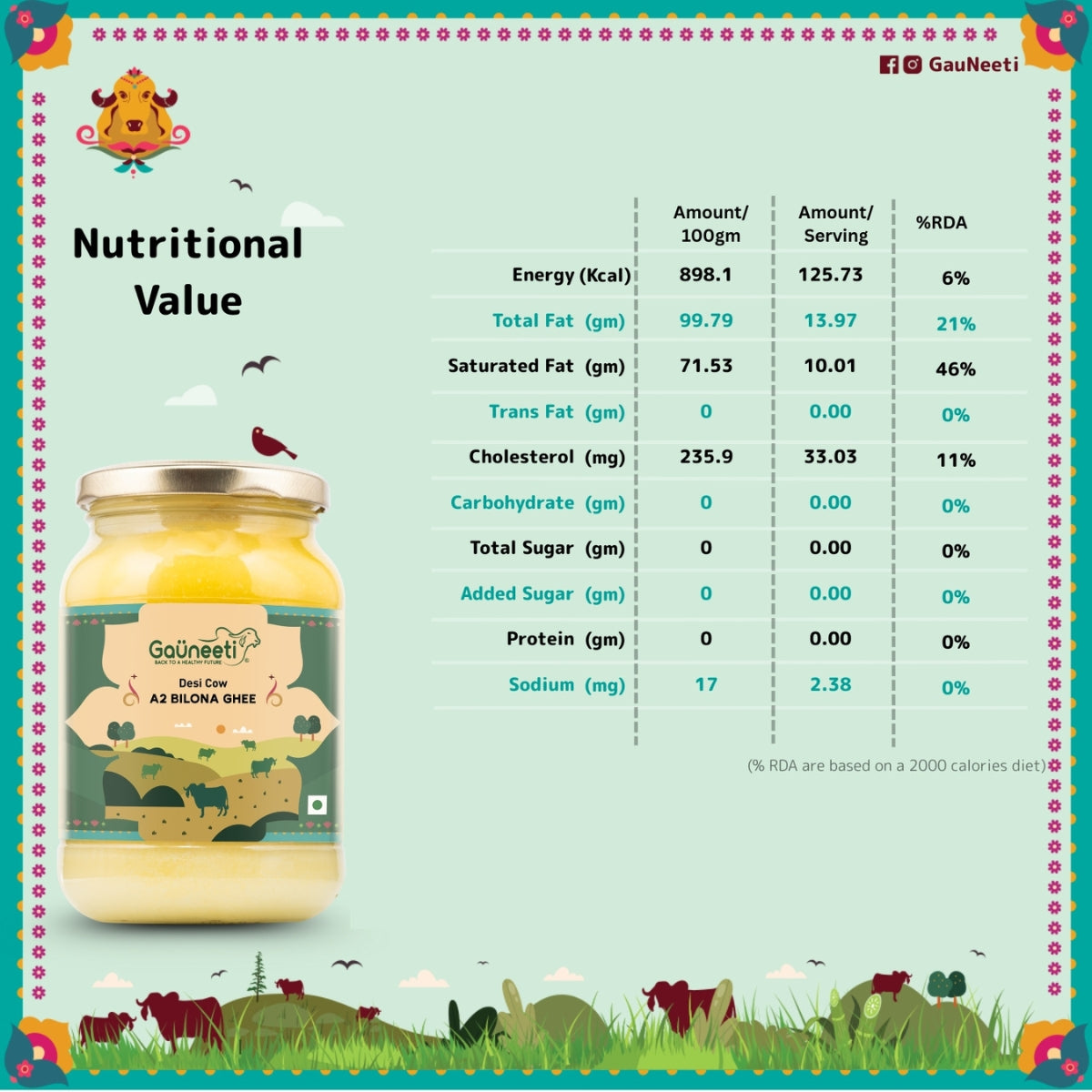 Desi A2 Cow Bilona Ghee - Artisanal Cultured Ghee