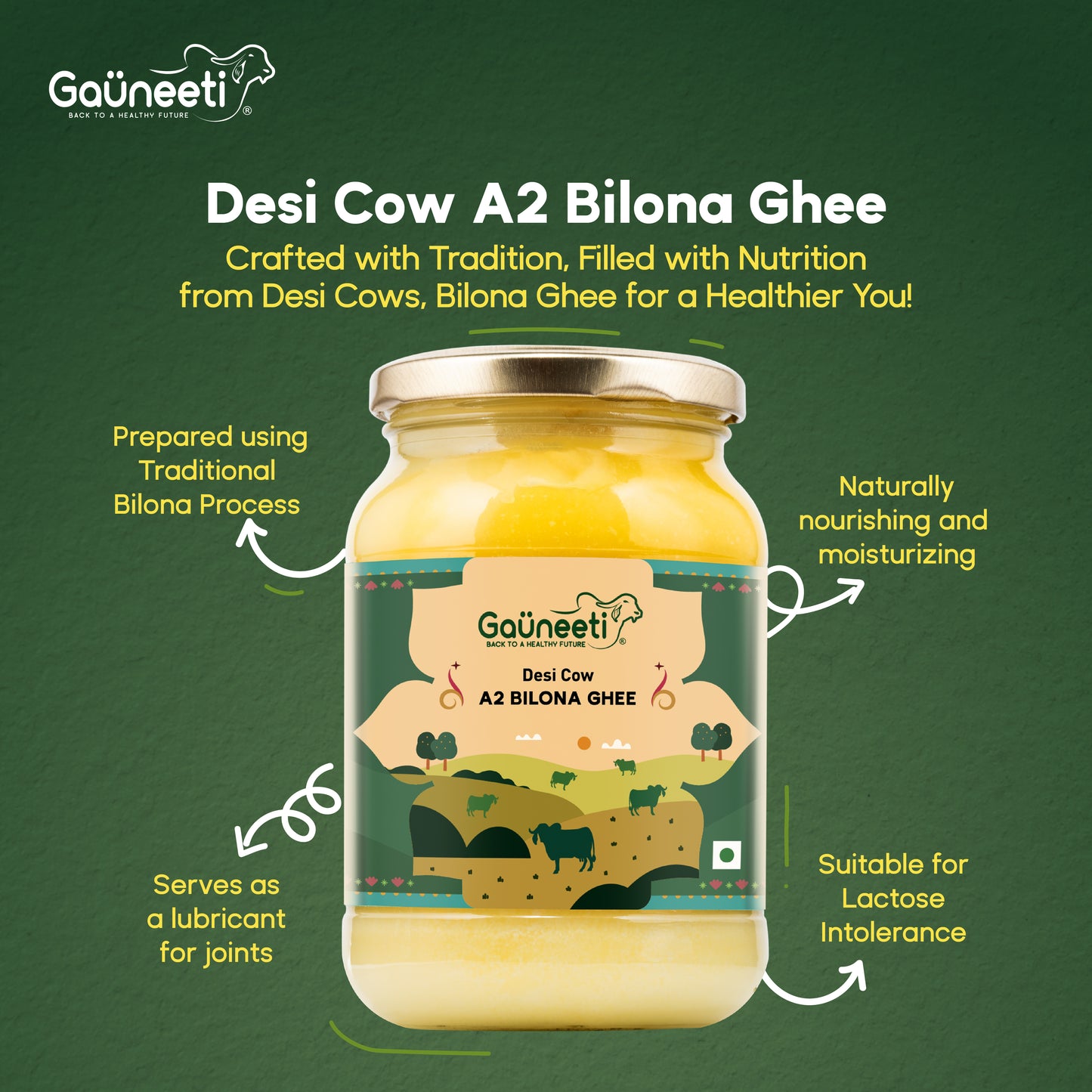 Desi Cow A2 Bilona Ghee