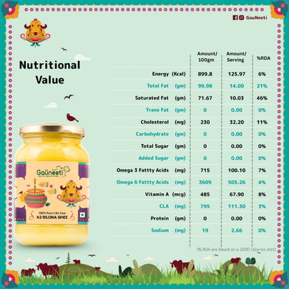 Gir Cow A2 Bilona Ghee - Artisanal Cultured Ghee