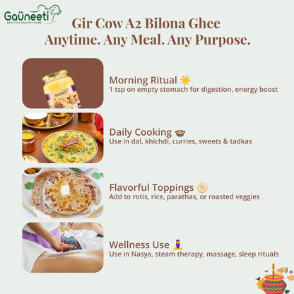 Gir Cow A2 Bilona Ghee - Artisanal Cultured Ghee