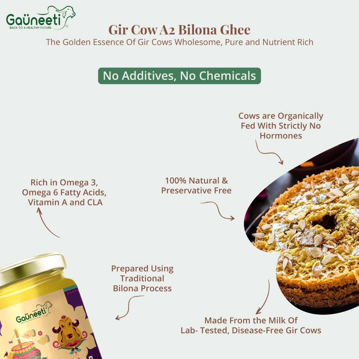 Gir Cow A2 Bilona Ghee - Artisanal Cultured Ghee