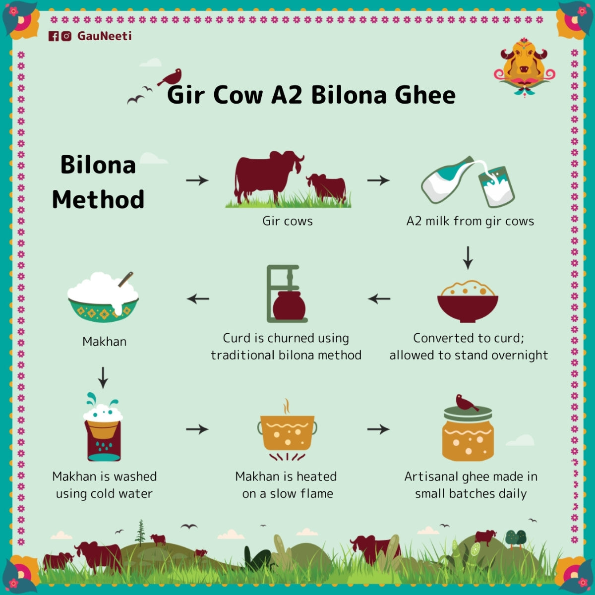 Gir Cow A2 Bilona Ghee - Artisanal Cultured Ghee