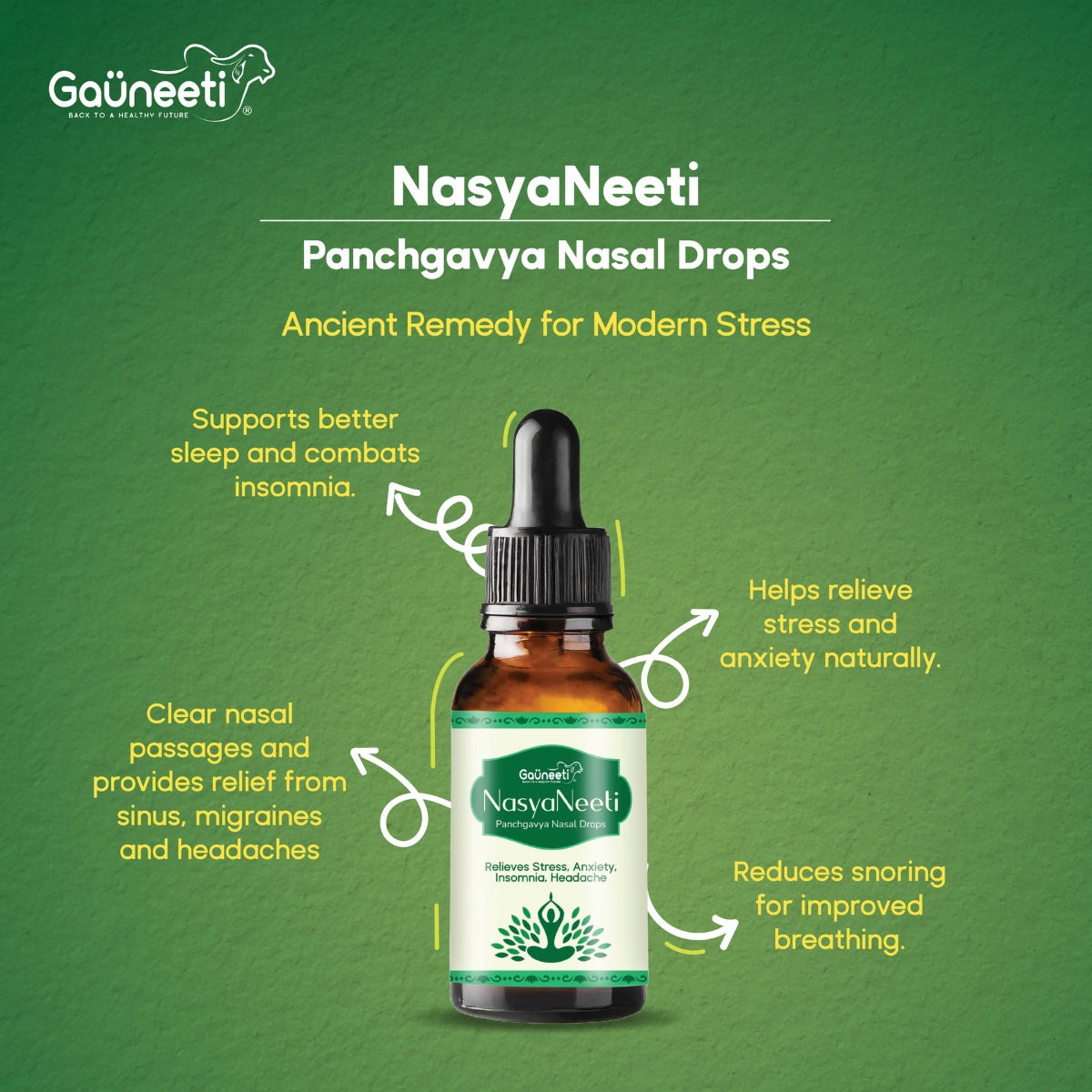 NasyaNeeti - Panchgavya Nasal Drops - 10ml
