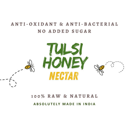 Tulsi Honey | Anti-Oxidant & Anti-Bacterial Nectar | 100% Raw & Natural