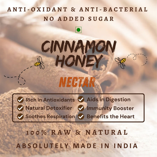 Cinnamon Honey | Anti-Oxidant & Anti-Bacterial Nectar | 100% Raw & Natural