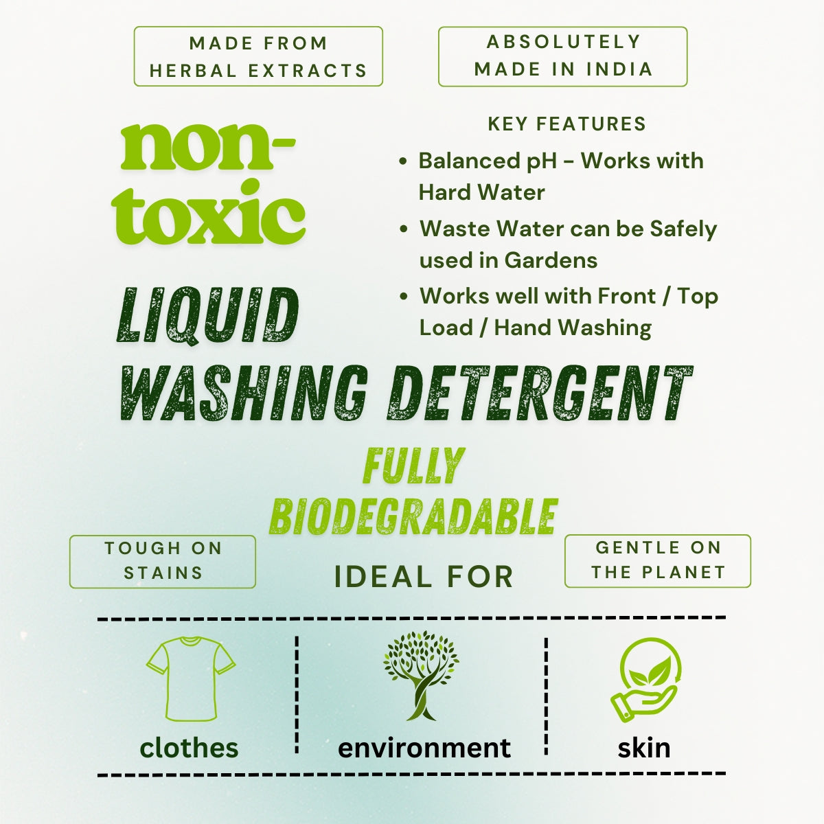 Non-Toxic Kids-Friendly Liquid Washing Detergent | Fully Biodegradable