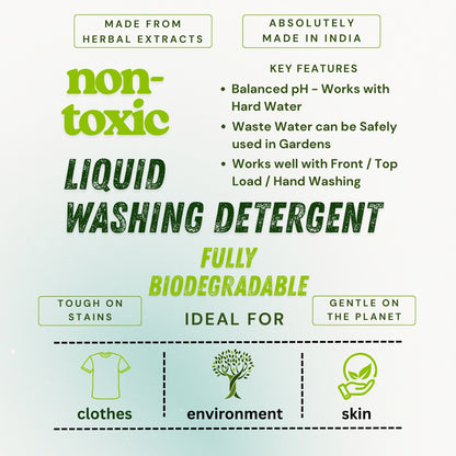 Non-Toxic Kids-Friendly Liquid Washing Detergent | Fully Biodegradable